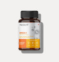 Omega-3 fish oil 1000mg supplement bottle with EPA and DHA, 60 softgel capsules